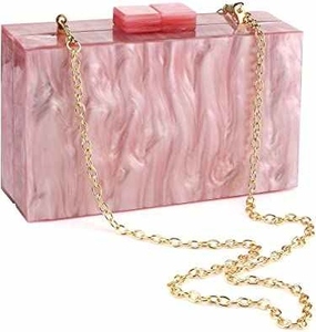 Bolso de mano de resina elegante hecho a mano para mujer elegante bolso de noche - Product Image 6