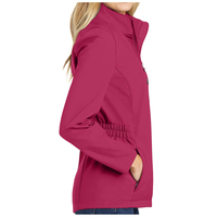 Vestes d'extérieur imperméables en softshell rose magenta pour hommes et femmes, doublure polaire chaude, vente en gros, OEM ODM