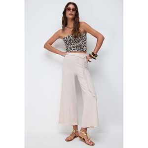 Pantalones de Punto de Corte Holgado con Detalle de Lazo - Product Image 1