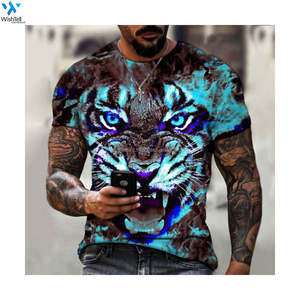Camiseta de Manga Corta para Hombre, Talla Grande, de Algodón/Poliéster Transpirable y Antipilling, de Alta Calidad, con Logotipo Personalizado, Impresión Rápida - Product Image 3