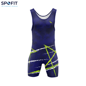 Combinaison de lutte sublimée de qualité supérieure, combinaison de lutte professionnelle pour hommes, de haute qualité, extensible et confortable pour les combats - Product Image 2