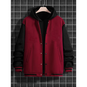 Última colección de invierno, chaqueta universitaria informal con soporte, Mangas de cuero a medida, lona, estilo Letterman en blanco, venta al por mayor - Product Image 6