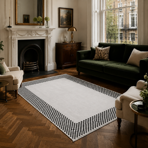Alfombra Lavable Geométrica Cuadrante Pewter RW3047203 de Rug Weavers, Venta al por Mayor, Chenilla Lavable, 10 Tamaños - Product Image 3