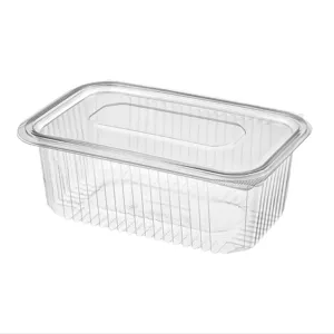 Sẵn sàng để tàu nhựa niêm phong container 500cc dùng một lần không bị rò rỉ container với nắp phẳng trong kho hộp nhựa khay