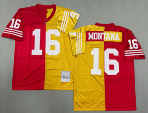เสื้อแข่งซานฟรานซิสโกแบบย้อนยุคสำหรับผู้ชาย # 16 โจ มอนทานา # 80 เจอร์รี่ ไรซ์ # เสื้ออเมริกันฟุตบอลหมายเลข 97 ไบรอันท์ ยัง และอื่นๆ - Product Image 2