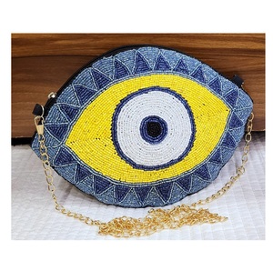 Indian Bohemian Style Designer Women's Large Capacity Handmade Messenger Evening Shopping Clutch Bag Beaded Boho Style Wholesale - Product Image 3