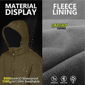 Chaqueta cortavientos Softshell para hombre, ropa de calle, fabricantes de ropa de montar, chaqueta personalizada para hombre - Product Image 5