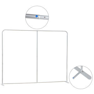 Draagbare display achtergrondwandrek op maat, demontabel, 32*1,0 mm aluminium frame, presentatie achtergrondstandaard voor fotobooth - Product Image 1