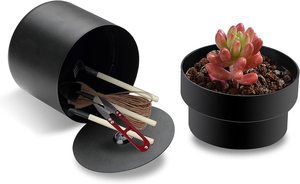 Vaso da Fiori con Scomparto Nascosto, Contenitore Segreto per Giardino, Cassaforte Nascosta per Denaro - Product Image 4