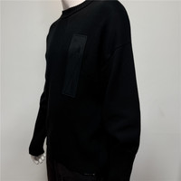 Pull en tricot épais surdimensionné pour homme, col rond, épaules tombantes, style streetwear, personnalisable, collection automne ODM