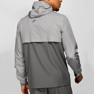 Conjunto de chaqueta cortavientos y Jogger de nailon con cremallera personalizado para hombre, pantalón corto de chándal de invierno con estampado DTG - Product Image 5