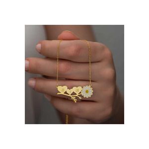 Collana margherita cuore personalizzato oro argento
