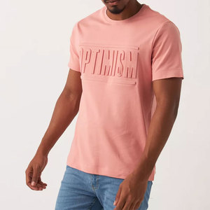 Venta directa de fábrica Camisetas en relieve Logotipo personalizado Camisetas en relieve de color sólido - Product Image 1