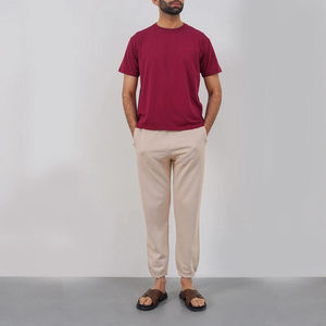 T-shirt court pour homme de la meilleure qualité, vintage, à épaules tombantes, imprimé personnalisé, lourd, double couche, matière douce, T-shirt court pour homme - Product Image 3