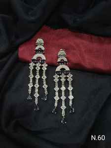 CONJUNTO DE PENDIENTES ESTILO CLÁSICO DE DIAMANTE AMERICANO PARA BODAS CONJUNTO DE PENDIENTES ESTILO CLÁSICO DE MODA PARA MUJER Y NIÑA - Product Image 4