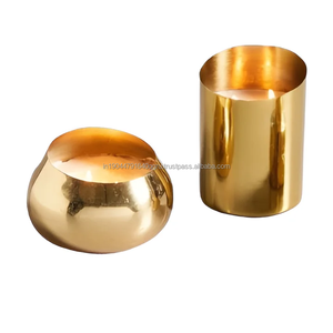 Best Sale Wax Filled Golden Tin Candle Wholesale - Product Image 1