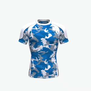 Protector de erupción simple para hombres de alta calidad con diseño único Anti-UV manga corta MMA ropa deportiva de longitud larga mejor precio al por mayor - Product Image 6