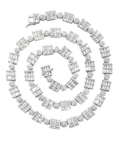 Meilleur Prix Hip Hop 10k 14k Gold Miami Cuban Infinity Link Colliers VVS Clarity Lab Grown Filled Brilliant Cut Diamonds IGI - Product Image 1