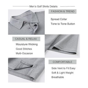 La mayoría de las camisetas de golf 2025 de tendencia para hombres, Polo de ajuste seco, camisa con cuello de manga corta con poliéster 100% de alta calidad y Premium - Product Image 3