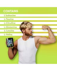 <b>BCAA</b> Muscle Recovery Supplement <b>Powder</b> Leucine Isoleucine Valine Improves Workout Endurance Reduces Fatigue Safe Pregnant Women - Product Image 3