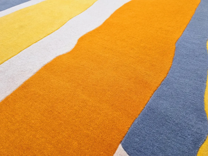 Alfombra de lana hecha a mano para sala de estar, dormitorio, estilo Kilim grueso con pila alta y patrón abstracto - Product Image 5