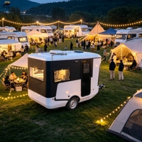 Mini caravane légère, caravane de voyage, petite caravane remorquable, camping-car personnalisé, caravane de camping