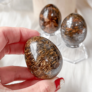 บรอนไซต์ไข่คริสตัลบำบัดธรรมชาติสำหรับตกแต่งบ้านและปรับสมดุลพลังงานจากผู้ผลิตที่เชื่อถือได้ - Product Image 2