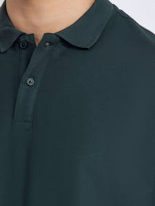 Polo de manga corta para hombre, Polo moderno de tela transpirable con bordado de logotipo personalizado de tela de piqué de algodón de corte regular - Product Image 5