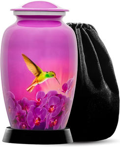 Urnas de cremación de metal Accesorios funerarios de aluminio para adultos para decoración del hogar para uso de cremación - Product Image 1