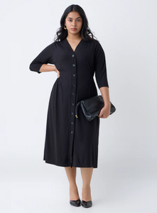 Robe droite à rayures noires Gia - Product Image 2