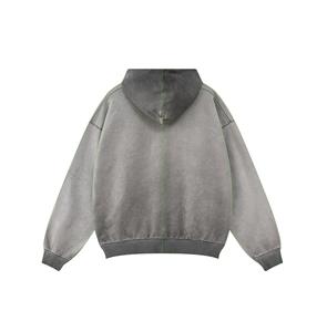 Personnalisable Washed Stonewash Baggy Acid Wash Sweatshirts à capuche et sweatshirts pour hommes - Product Image 2