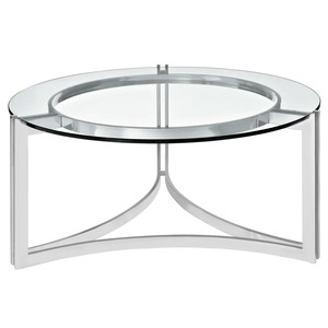 Modern Eco-Friendly <b>Stainless</b> <b>Steel</b> Base Tempered Glass Top Coffee <b>Table</b> Living Room Metal Furniture Home Hotel Use - Product Image 4