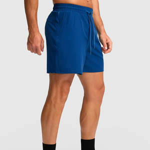 Venta al por mayor Activewear Pantalones cortos de entrenamiento para hombres Spandex Poliéster 4 Way Stretch Gym Shorts con bolsillos para entrenamiento de gimnasia y correr - Product Image 3