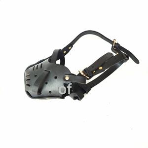 사용자 정의 내구성 안티 바이트 정품 풀 그레인 가죽 대형 개 소가죽 조정 가능한 개 총구 바구니 - Product Image 2