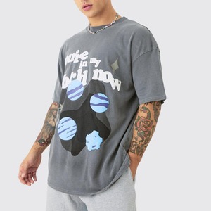 T-shirt pour homme en coton 100% avec impression numérique personnalisée OEM/ODM, coupe classique, taille plus, respirant pour homme et femme - Product Image 1
