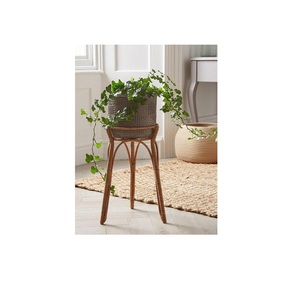 Jardineras de ratán para decoración de jardín con soporte de hierro jardinera de ratán natural con soporte negro de pie de suelo grande a bajo precio - Product Image 2