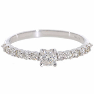 Banda de compromiso de oro amarillo de 14 quilates Juego de puntas clásicas Diseño de anillo de diamantes con diamantes de acento central brillante natural - Product Image 4