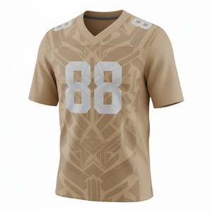 Ensemble de maillot et pantalon de football américain personnalisé 100% polyester respirant à manches courtes, grande taille, avec logo frontal - Product Image 6