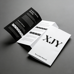 Brochures pliées personnalisées XJY imprimées en noir et blanc sur carton recyclable pour la promotion et <span class=keywords><strong>l</strong></span>'utilisation interne - Product Image 3