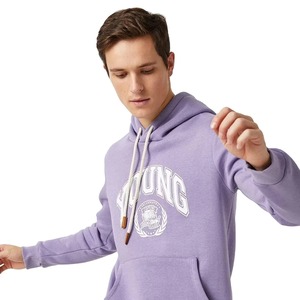 เสื้อฮู้ดซิป Young Logo สำหรับผู้ชาย ผ้าฝ้ายฟลีซ 100% สวมใส่สบาย พิมพ์ลายด้านหน้า ทรงปกติ เหมาะสำหรับใส่ในฤดูหนาว - Product Image 3