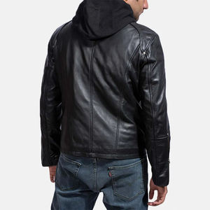 Blouson en cuir nouveau design pour homme, style urbain, coupe-vent, broderie frontale, fermeture éclair et boutons, prix de gros 2026 - Product Image 3