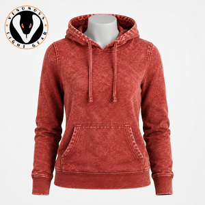 Sweat à capuche pour femme effet délavé vintage, tissu confortable et coupe décontractée pour la mode quotidienne et le streetwear urbain - Product Image 5