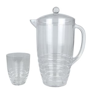 Picnic Acrylic Swirl Water Pitcher Tumbler Set - Product Image 1
