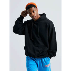 Sudadera polar de algodón de 400gsm blanca de alta calidad, jersey con capucha para hombre en blanco de cuello redondo de talla grande para ropa informal de invierno - Product Image 4