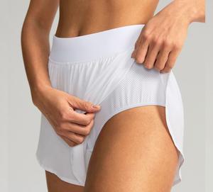 Mujeres 2 en 1 Nuevos pantalones cortos deportivos Color sólido Cintura ancha Dos capas Pantalones cortos para correr Gimnasio Pantalones cortos activos para mujeres - Product Image 5