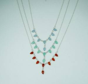 Gargantilla Delicada de Plata de Ley 925 para Mujer con Cadena de Eslabones Finos y Engaste de Cornalina - Product Image 6