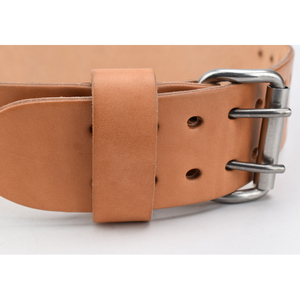 Cinturón de Levantamiento de Pesas de Cuero Vacuno Resistente y Transpirable de Nuevo Diseño, Equipo de Fitness con Doble Hebilla para Entrenamiento de Fuerza y Potencia - Product Image 3
