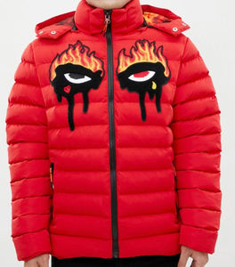 Vente de gros Veste matelassée d'hiver pour hommes de haute qualité imprimée avec logo personnalisé Veste à col montant OEM - Product Image 3