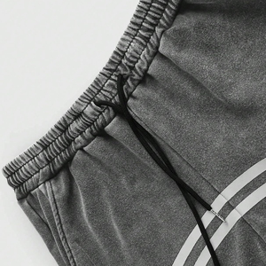 กางเกงวอร์มขายาวสำหรับผู้ชายกางเกงวิ่งขายาวพิมพ์ลายกรดมีซิป - Product Image 4