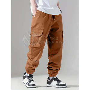Pantalones de calle para hombres con tobillos ajustables y ajuste relajado para pantalones de calle de estilo diario para hombres - Product Image 2